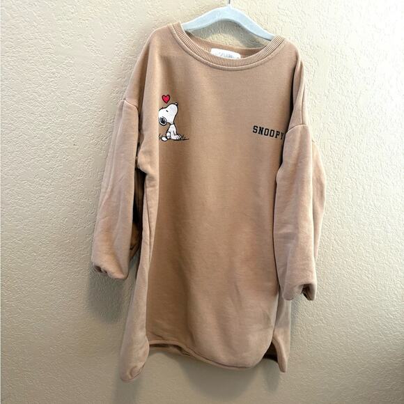 Zara Peanuts Snoopy sweatshirt tunic - Picture 1 of 6